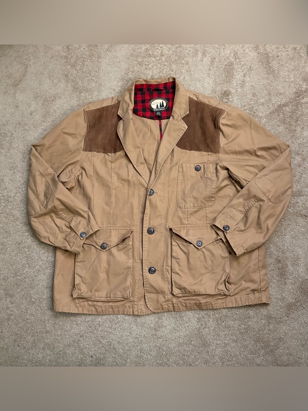 Vintage Woolrich Hunting Shooting Shirt Dual Pad Mens XXL Sportsman Collection